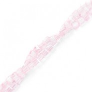 Top Facet kralen Cube 2x2mm Ballet pink opal-pearl shine coating